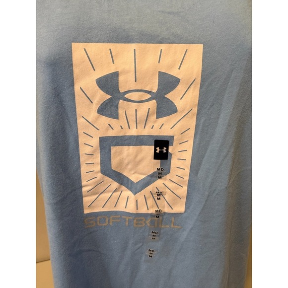 Under Armour Fastpitch Softball Plate Tank Top Womens M Blue Sleeveless Pullover - Picture 4 of 6